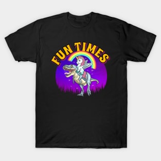 Unicorn Riding T-Rex T-Shirt